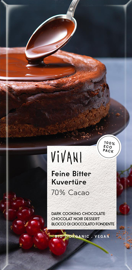 Bio čokoláda Vivani na vaření hořká 200g      