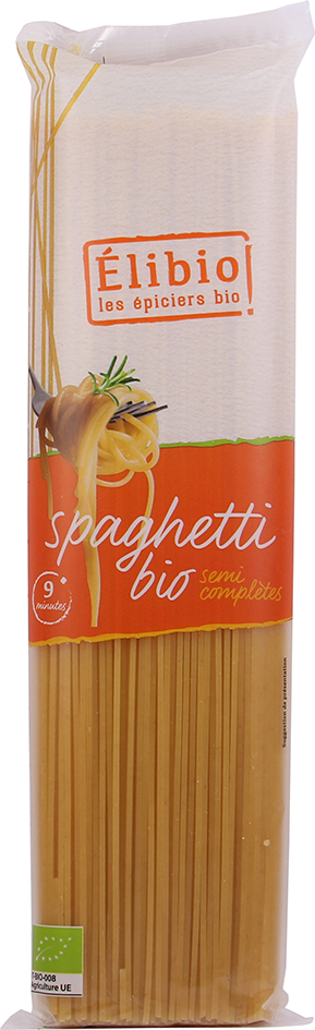Bio špagety polocelozrnné Elibio 500g
