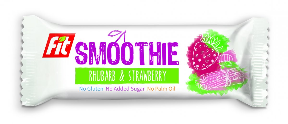 Fit smoothie s rebarborou a jahodami 32g