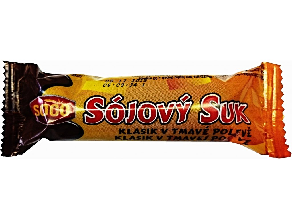 Sojový suk v tmavé polevě 50g           