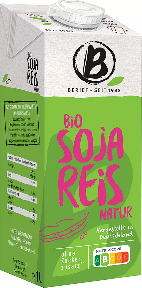Bio Sojovo-rýžový nápoj natur 1 l Berief