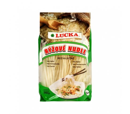 Rýžové nudle vlasové 240g Lucka           
