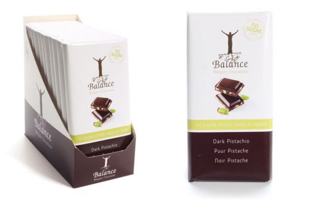 Balance čokoláda 85g hořká s pistáciemi