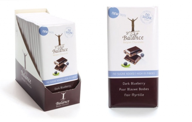 Balance čokoláda 85g hořká s borůvkami