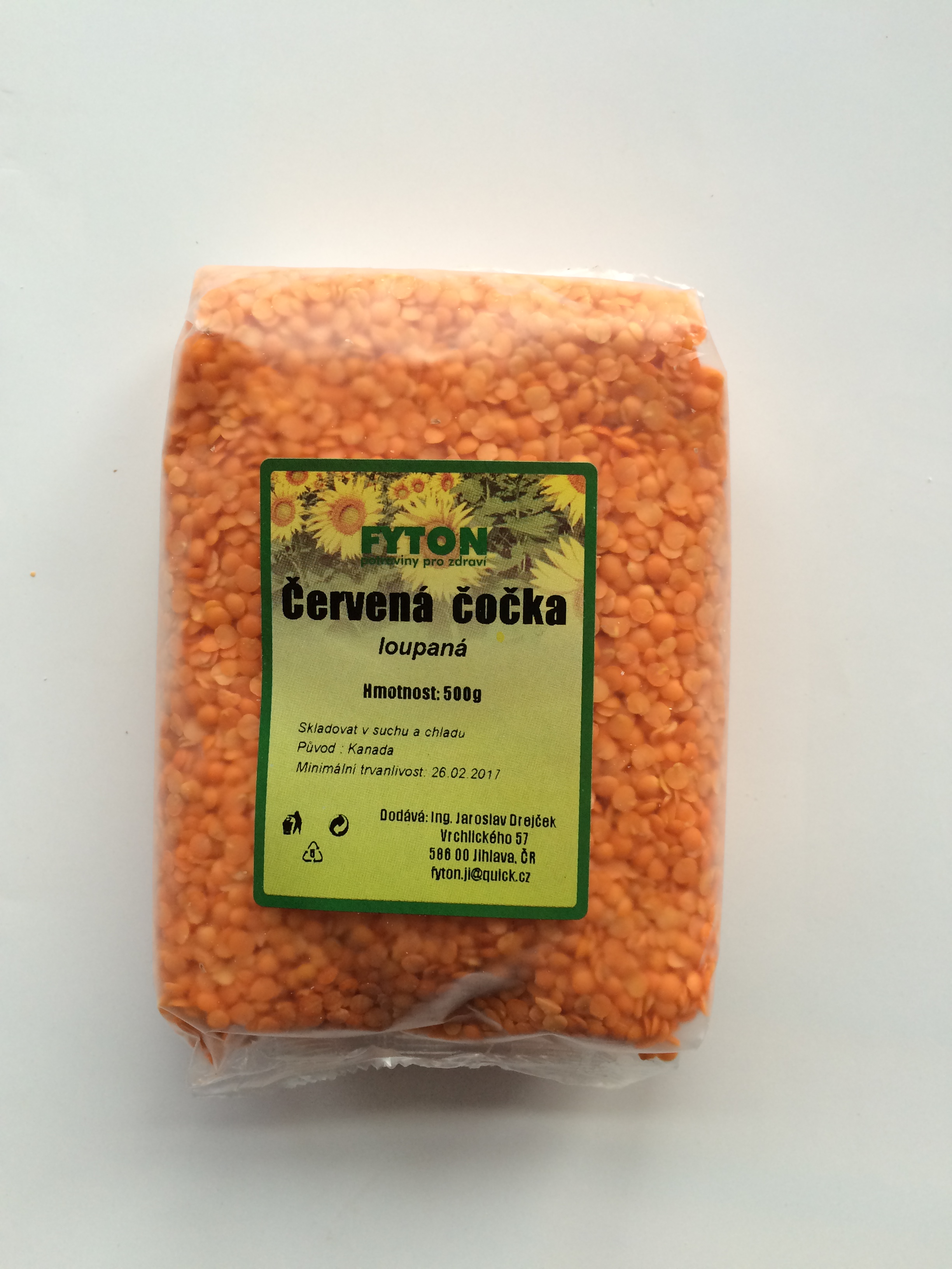 Čočka červená půlená 500g