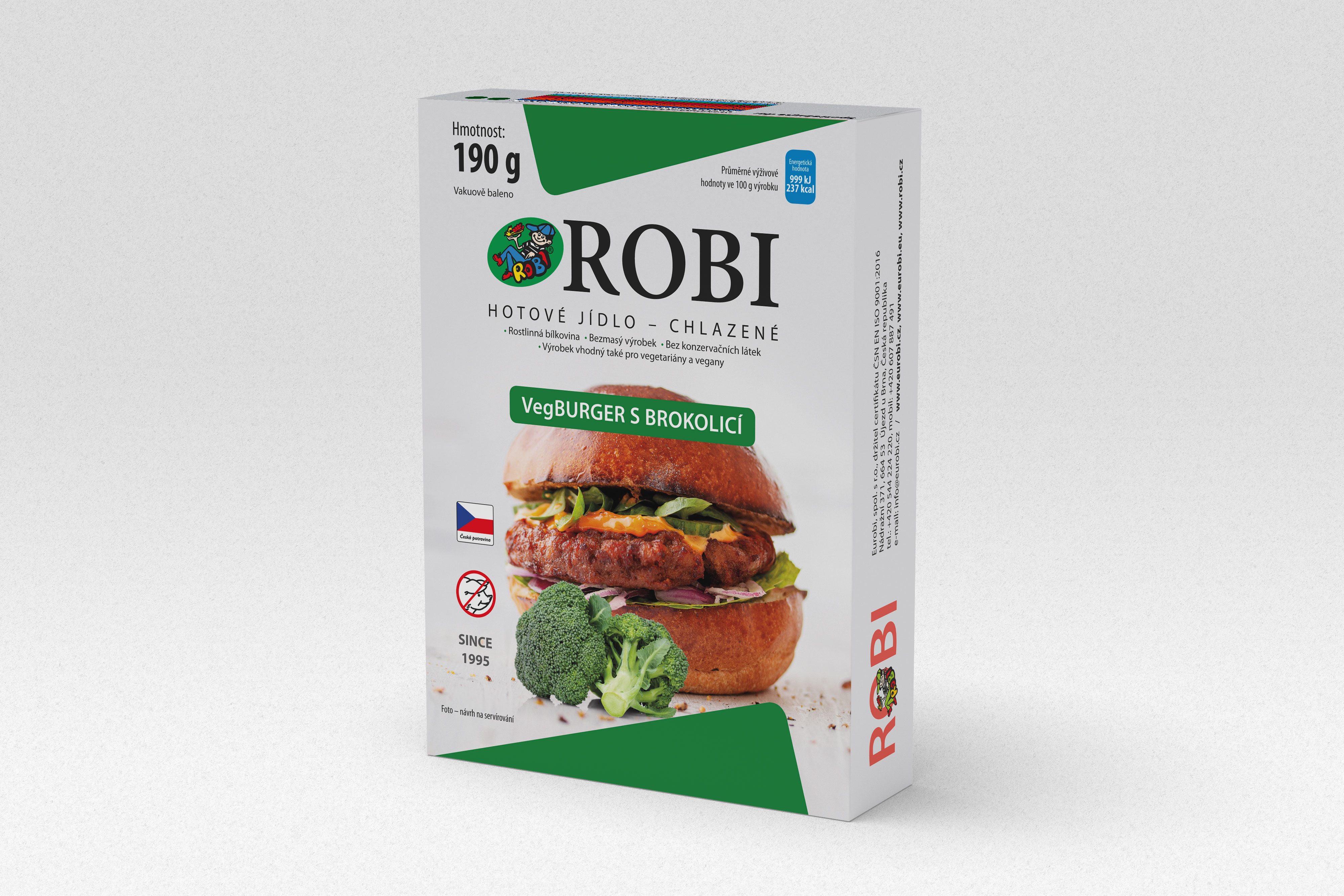 ROBI VegBURGER s brokolicí 150g