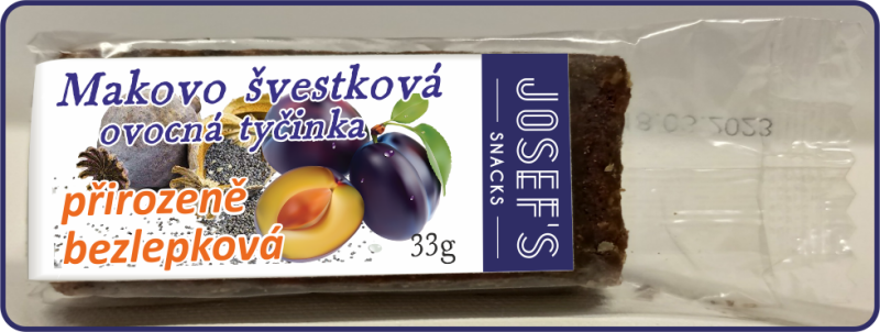 Ovocná makovo-švestková tyčinka 33g