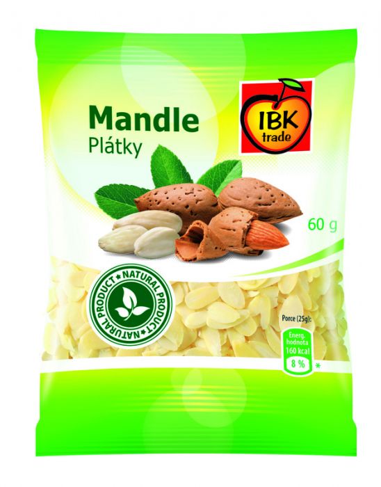 Mandle plátky 60g IBK