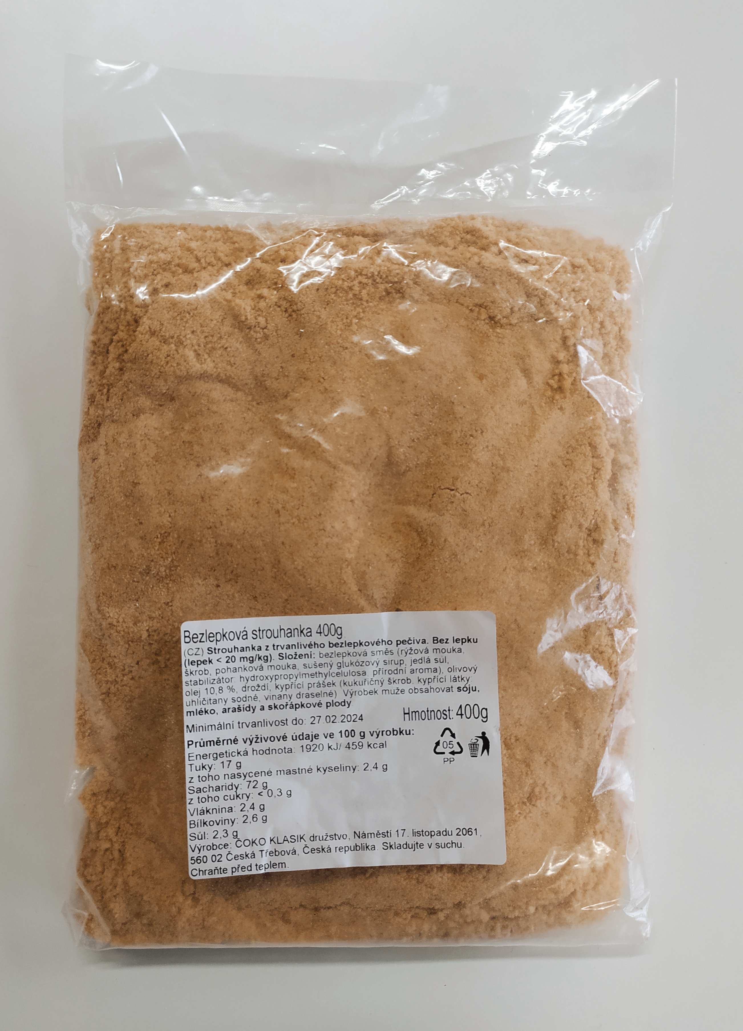 Bezlepková strouhanka 400g