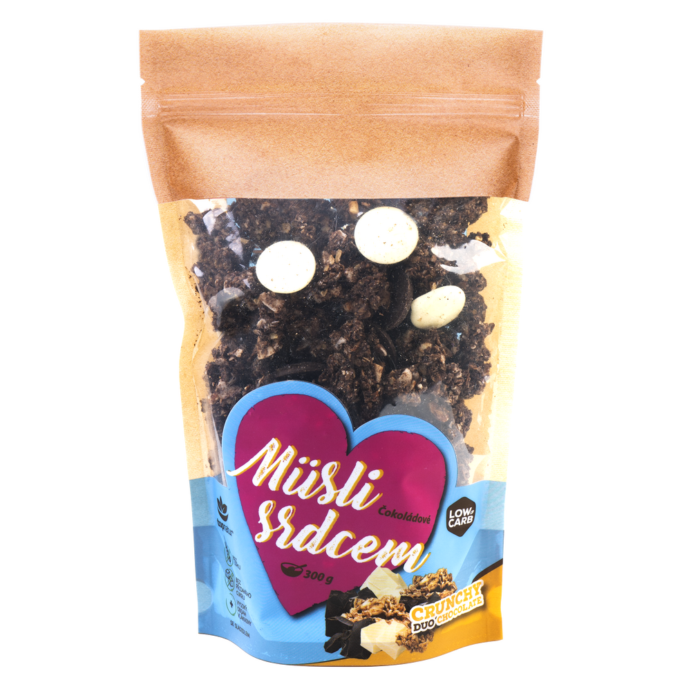 LOW CARB Müsli srdcem čokoládové 300g