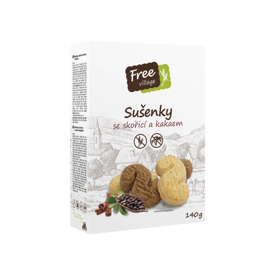 Perník Sušenky se skořicí a kakaem 140g (esíčka)