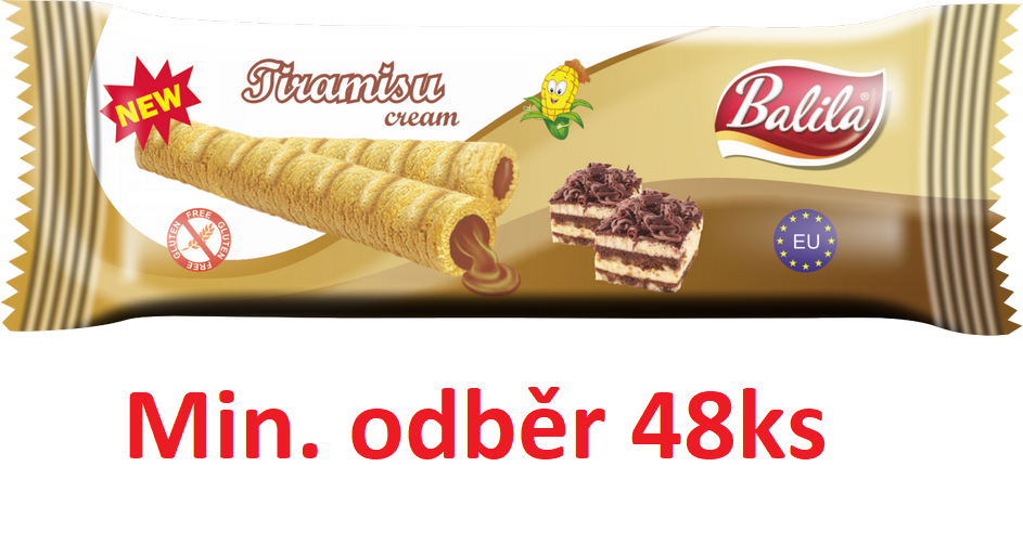 Kukuřičné trubičky BALILA tiramisu