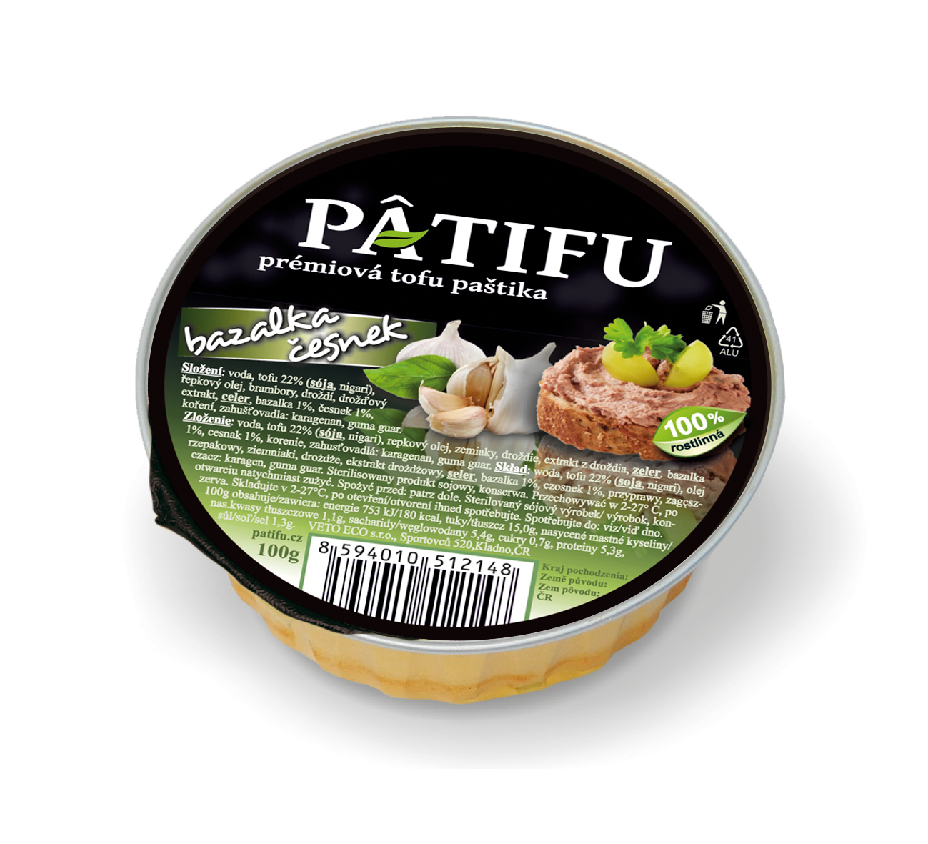 Patifu bazalka-česnek 100g