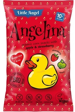 Bio snack kukuř. Angelina  jablko jahoda 30g