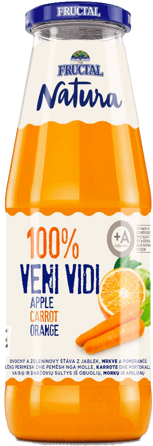 Natura mrkev+pomeranč 100%  0,7 l           