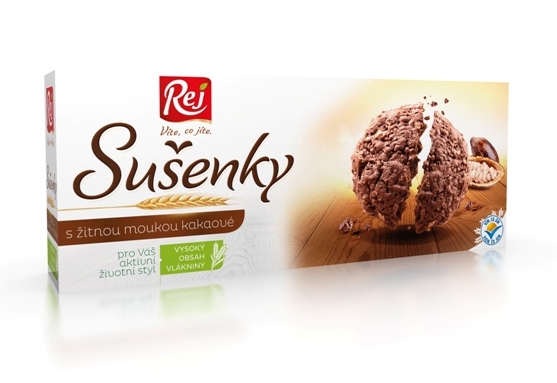 Sušenky kakaové s žitnou moukou 120g