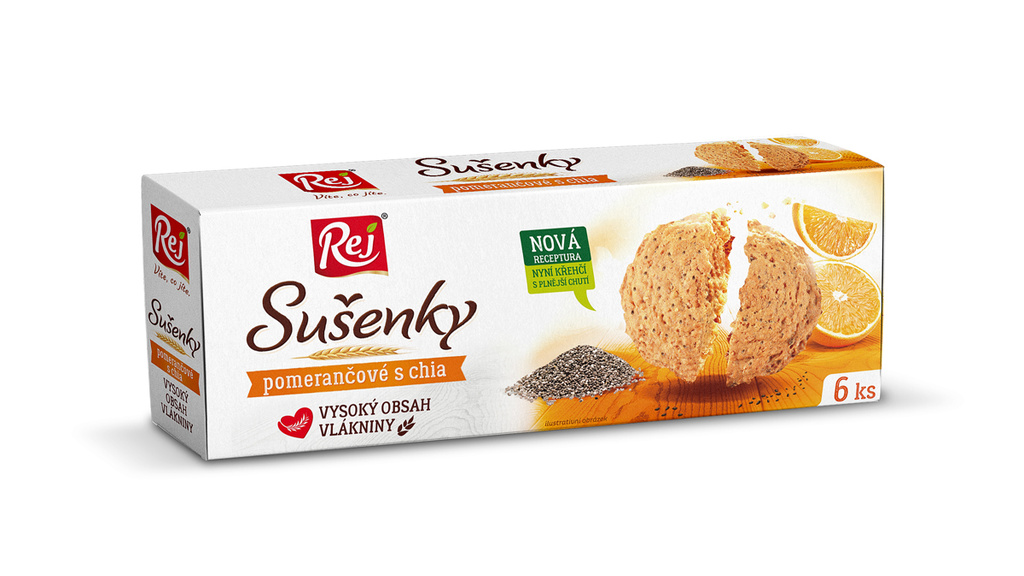 Sušenky pomeranč s chia 120g