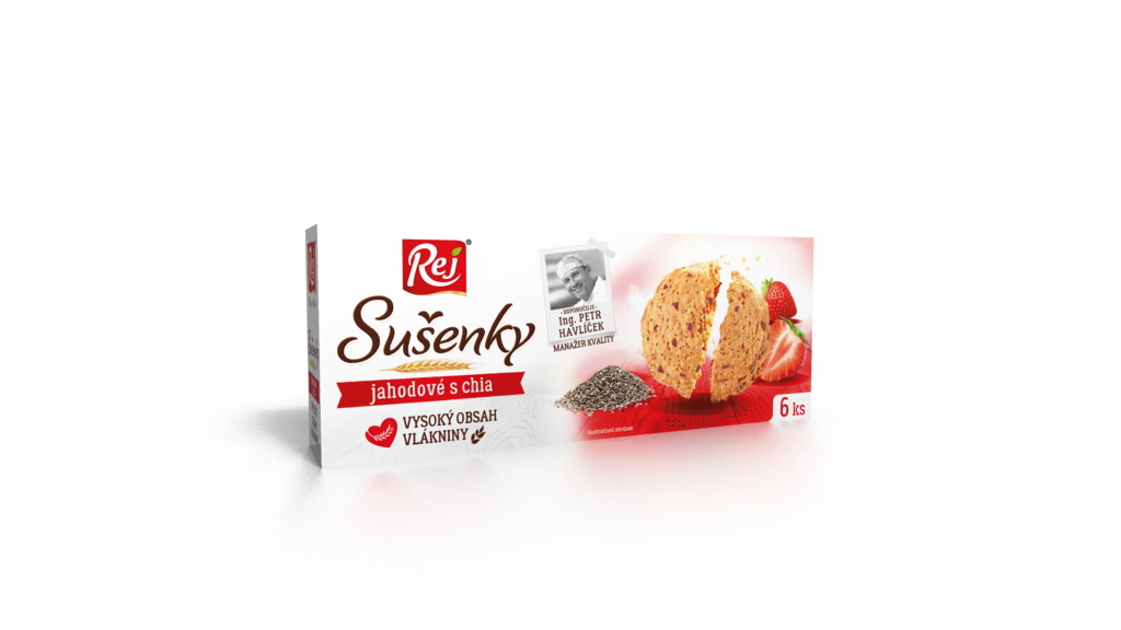 Sušenky jahodové s chia 120g
