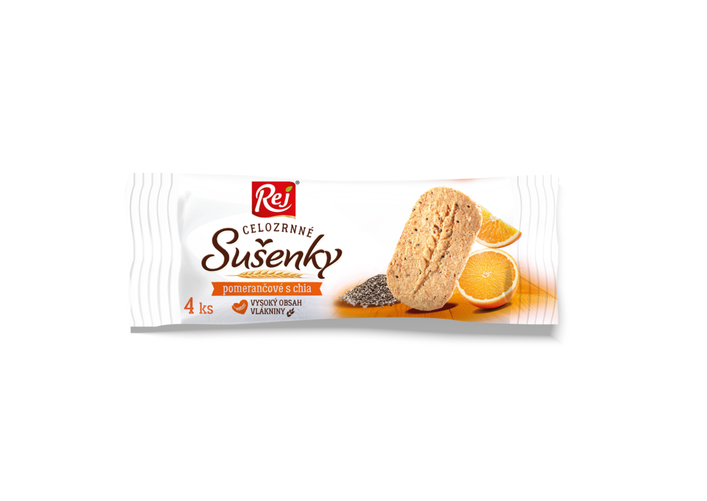 Sušenky klasy celozrnné pomeranč s chia 34g