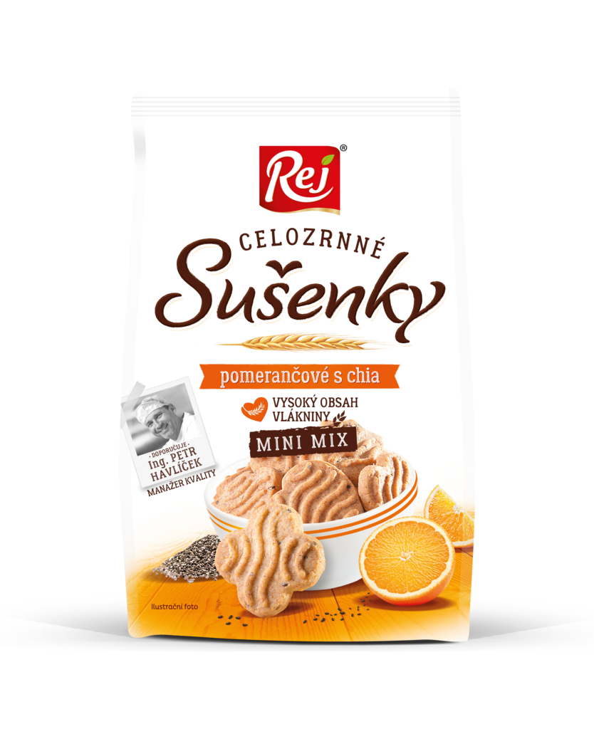 Sušenky celoz. pomer. s chia 190g sáček