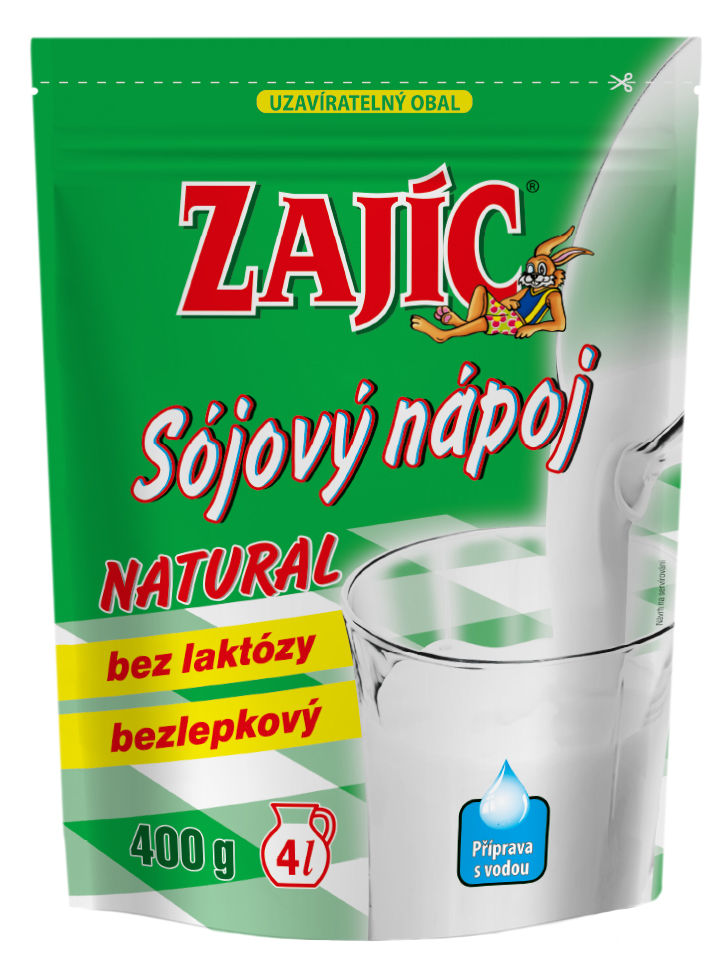 Sojový nápoj Zajíc natural 400g sáček   