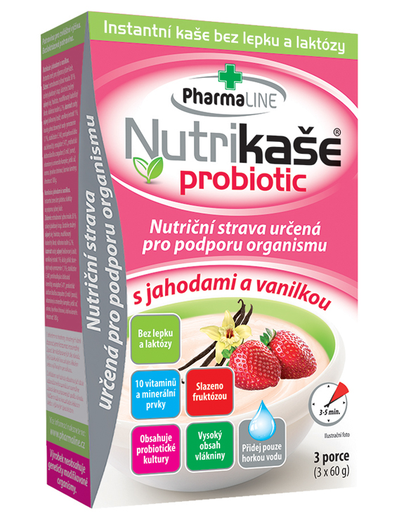 Nutrikaše probiotik jahoda-vanilka