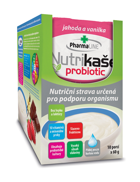 Nutrikaše probiotik jahoda-vanilka jednoporce