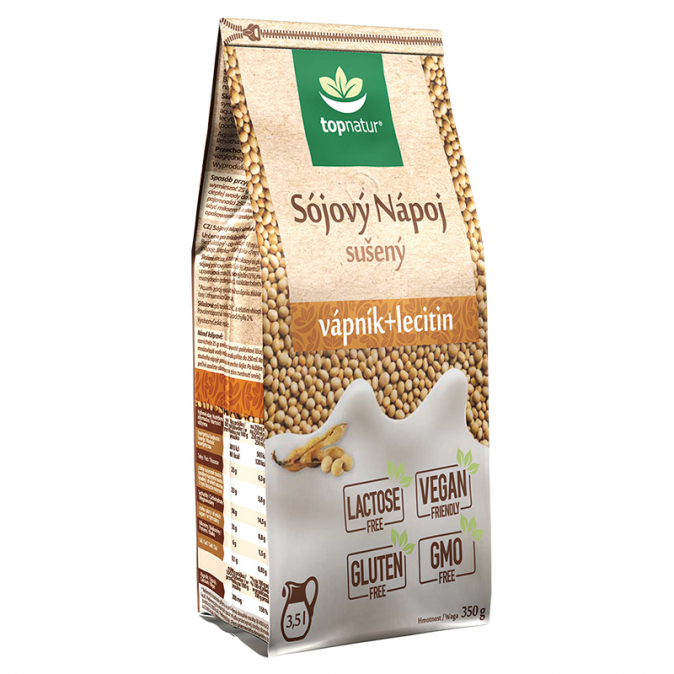 Sojový nápoj vápník + lecitin 350g TOPNATUR 