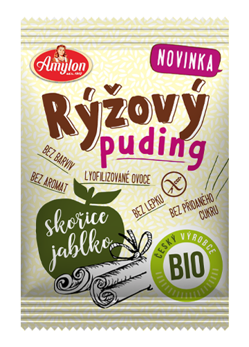 Bio Amylon puding rýžový se skoř. a jablky 