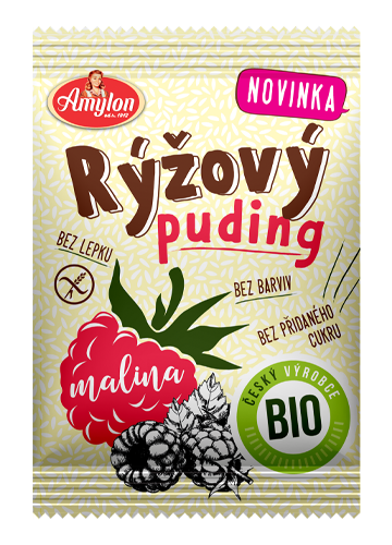 Bio Amylon puding rýžový s malinou